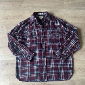 L.l.Bean Plaid Flannel Shirt L Traditional Fit
